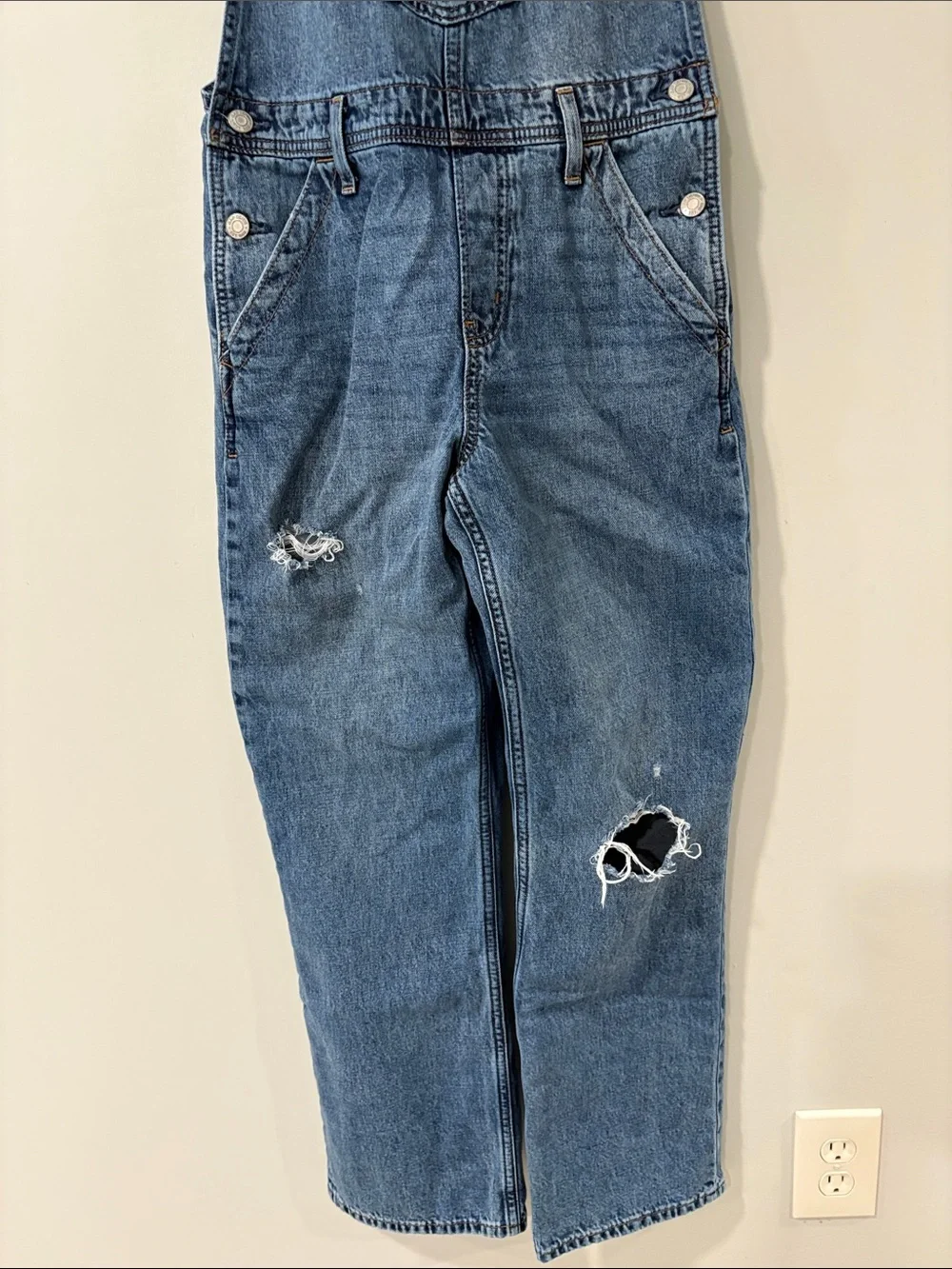GAP Kids Loose Denim Overalls